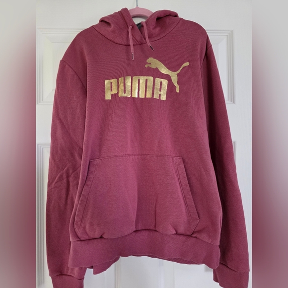 NWOT Puma Rose Hoodie with Metallic Logo - Picture 1 of 4